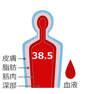 0分：深部温度 38.5℃