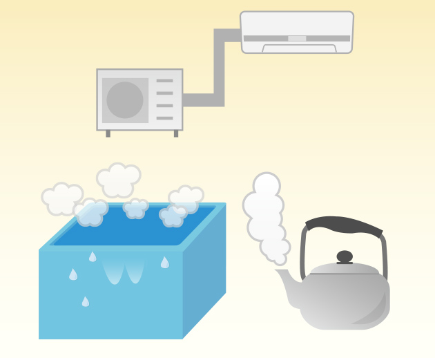 わいたお湯が貯湯ユニットにためられる