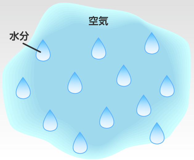 湿度（しつど）は、空気の中にある水分のわりあいのこと